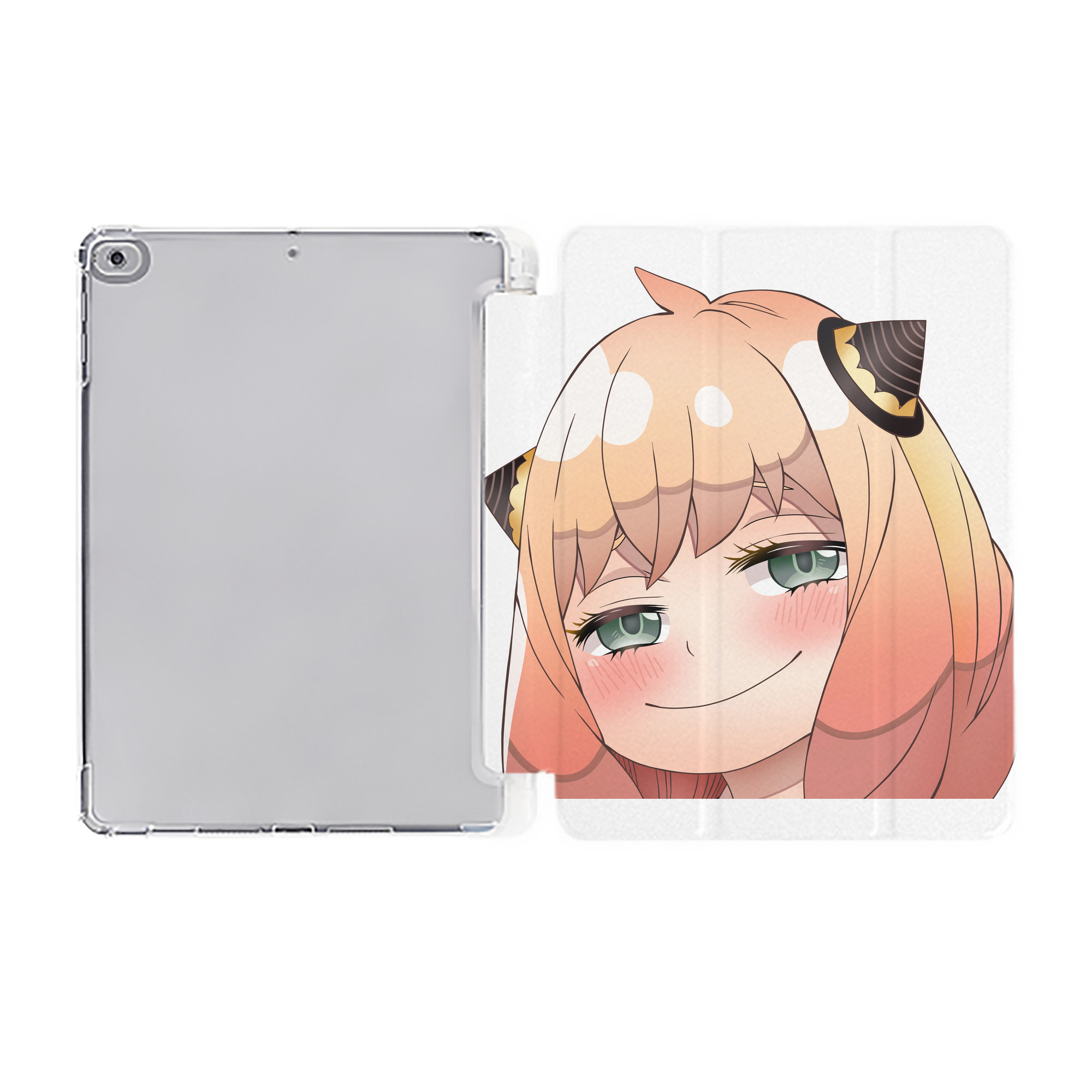 （画像用） SPY×FAMILY间谍家家酒 IPad ケース ペン収納付き 三つ折りスタンド PUレザー×シリコン 対応機種9.5/10.5/10.9インチ